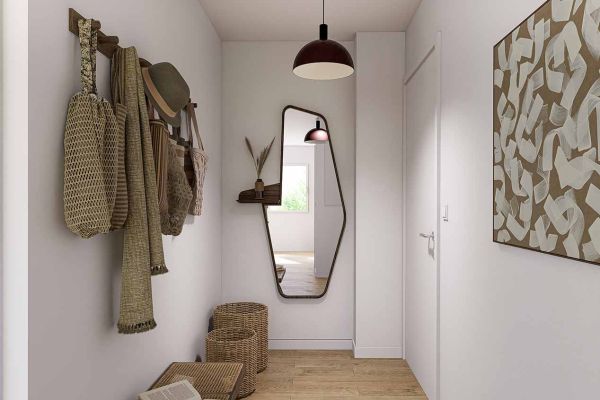 Studio de la résidence Marianne créé à Saint-Flour (Cantal) pour les jeunes actifs par la SA Polygone